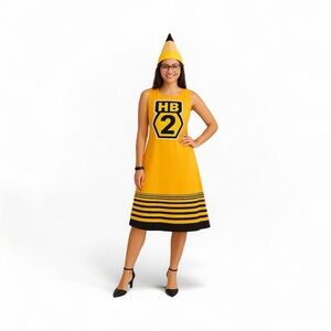 Shein Halloween Pencil DIY Costume Dress Set M | HB #2 Teacher Halloween Outfit